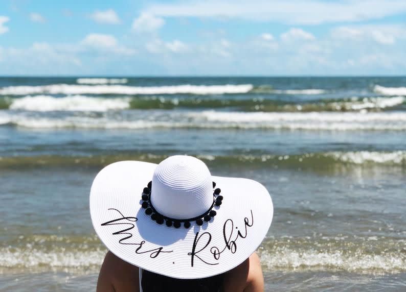 26) Personalized Floppy Beach Hat