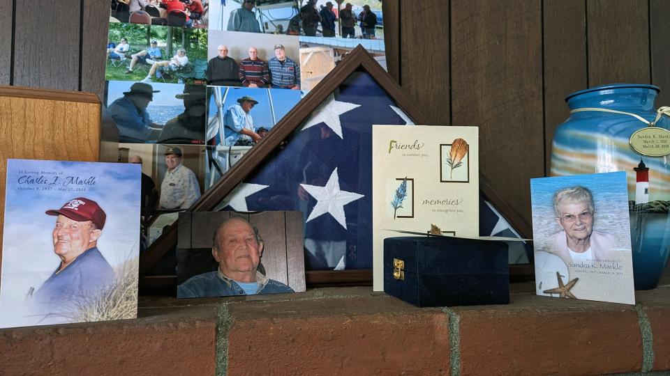 John Markel said that he has buried three people in the past five years and it just didn't sound right as he has always used the same funeral home. Funeral cards for his mother and father rest on the mantle of his father's York home. 