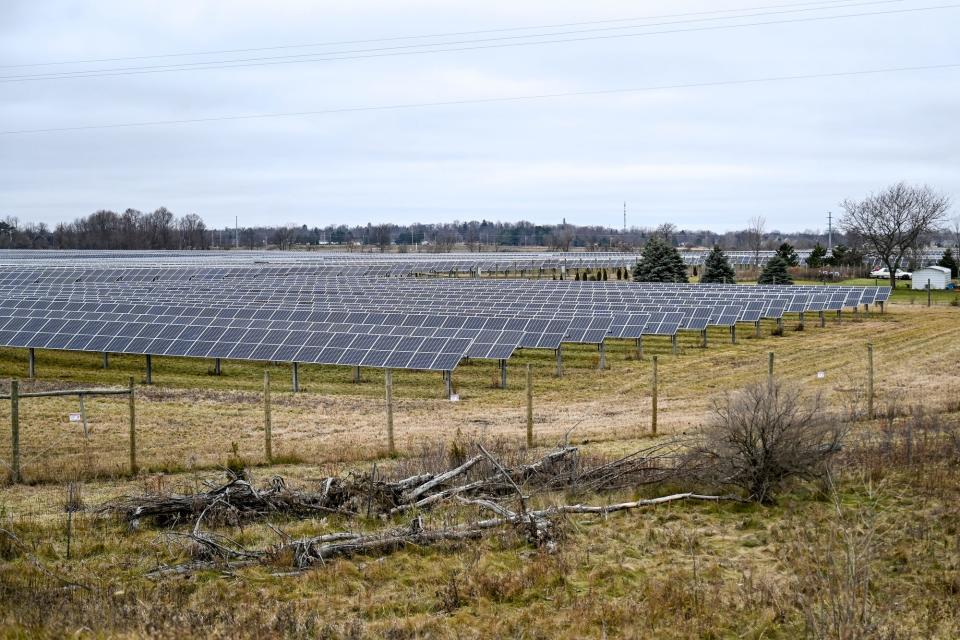 The 20-megawatt Solar farm near St Johns in Clinton County. Marion Township has authorized 170.49 acres for utility scale solar developments.