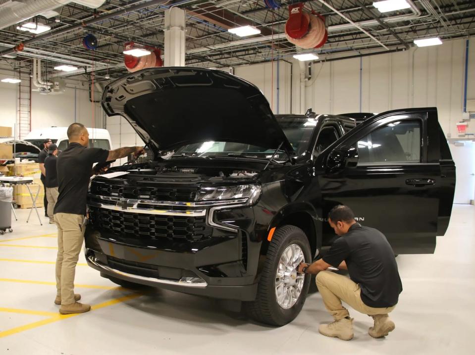 A view of the first prototype of the Heavy-Duty SUV from the front. <em>Department of State</em>