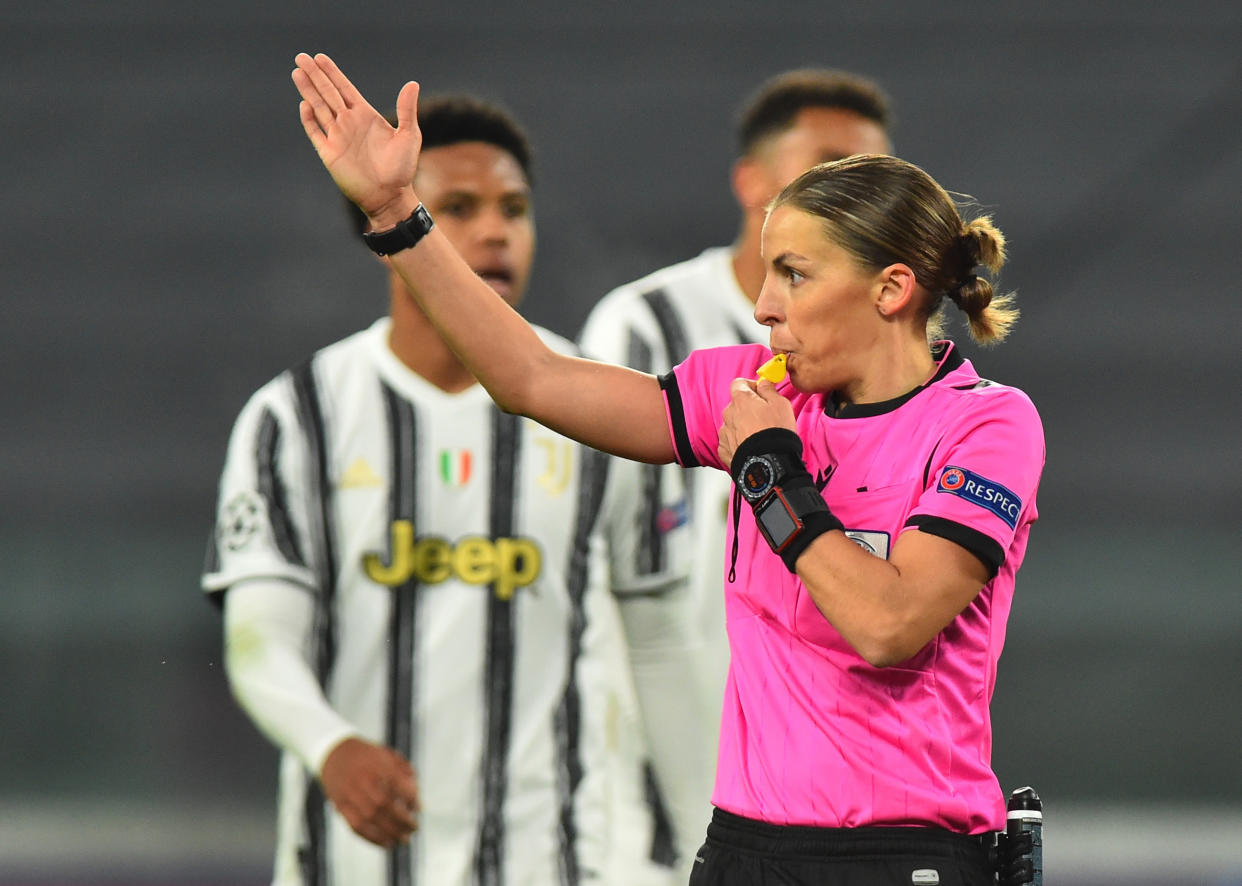 Soccer Football - Champions League - Group G - Juventus v Dynamo Kyiv - Allianz Stadium, Turin, Italy - December 2, 2020 Referee Stephanie Frappart REUTERS/Massimo Pinca