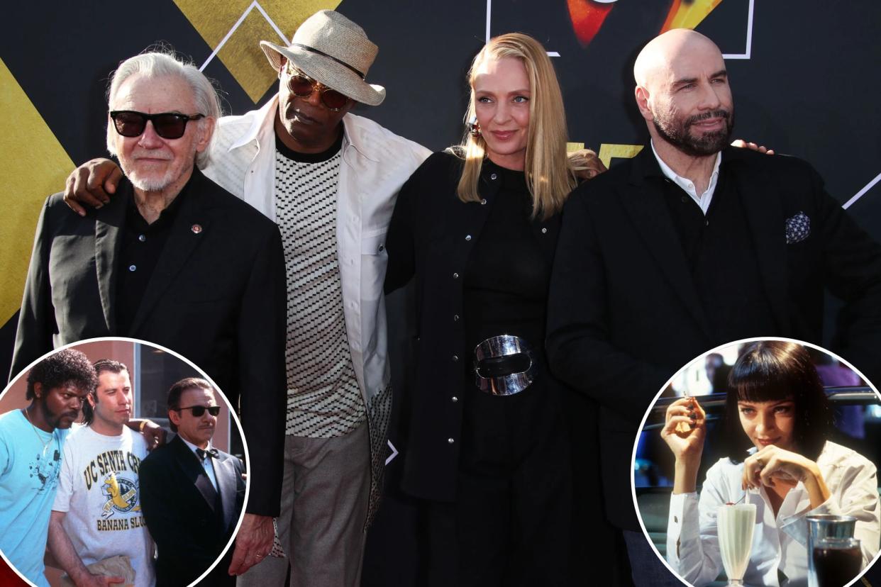 Samuel L. Jackson, Uma Thurman, and John Travolta reunite to celebrate 