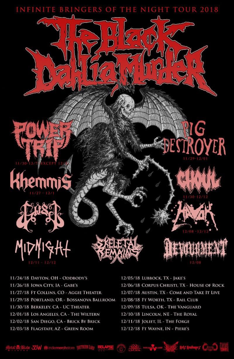 The Black Dahlia Murder tour poster