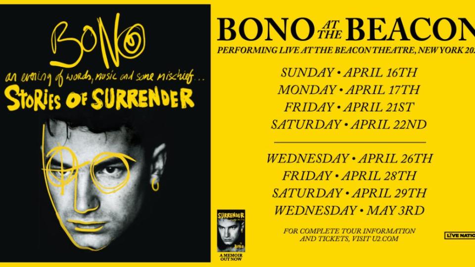 bono stories of surrender 2023 tour dates