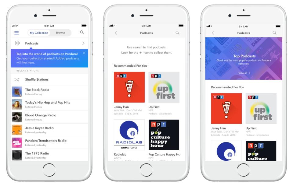 Pandora made its interest in podcasting clear several times this year. Now,