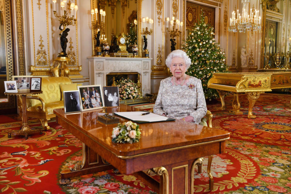 The setting for the queen’s annual Christmas message this year. (Photo: John Stillwell/PA)