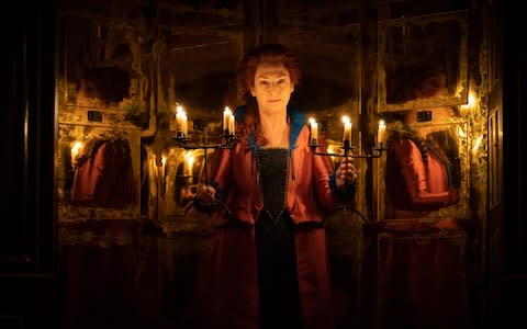 Pauline McLynn as Mephistopheles in Doctor Faustus - Credit: Marc Brenner