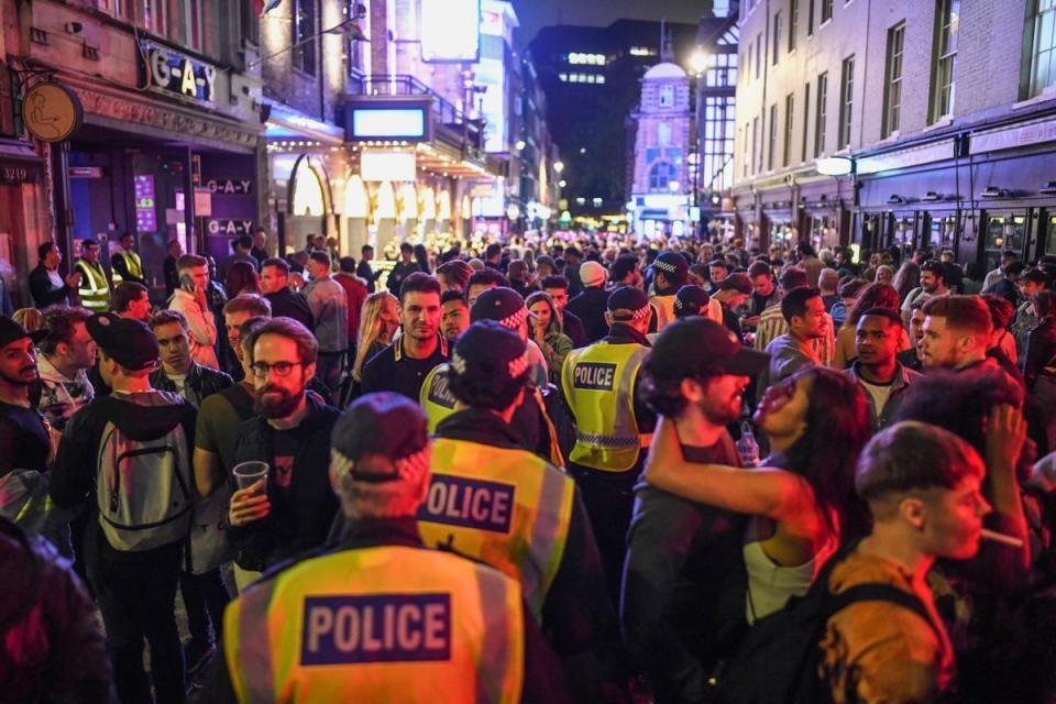 Crowds in Soho   (Getty Images)