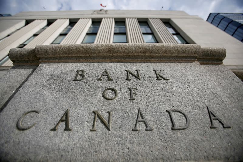 FILE PHOTO: FILE PHOTO: A sign is pictured outside the Bank of Canada building in Ottawa