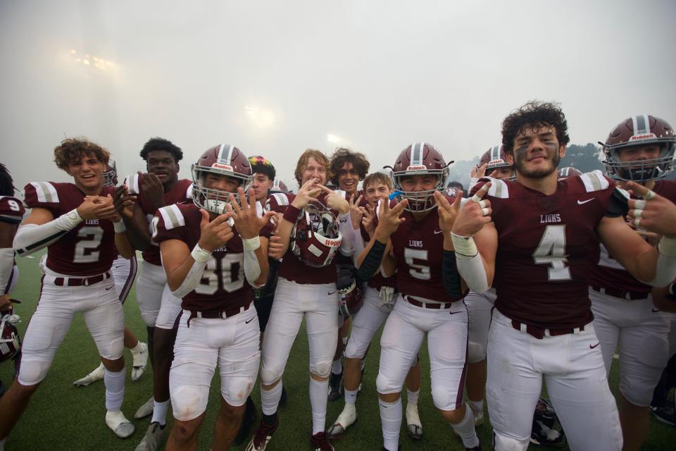 First Baptist Academy defeated Trinity Catholic in the Class Suburban 1 state championship football game, 21-3, on Dec. 10, 2022, at Gene Cox Stadium.