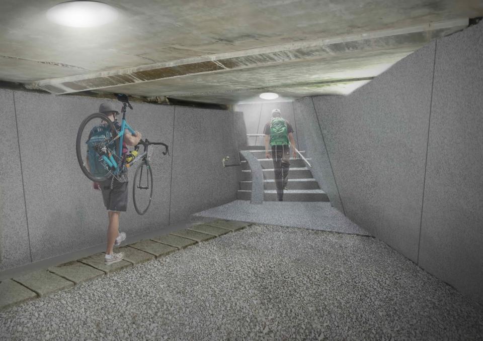 三貂嶺走讀廊道地下道模擬圖。&nbsp;&nbsp;&nbsp;圖：新北市觀旅局提供
