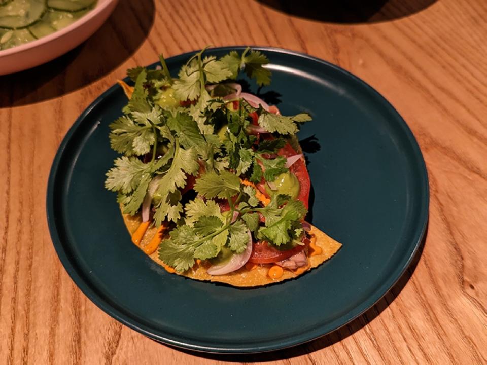 The Tostada De Pescado packs a flavour punch and doesn't hold back.