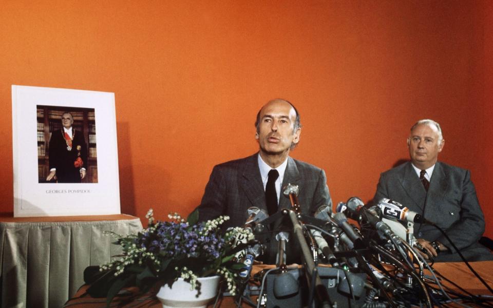 Giscard with Michel Ponitowski, who would become his interior minister, in 1974 - GETTY IMAGES