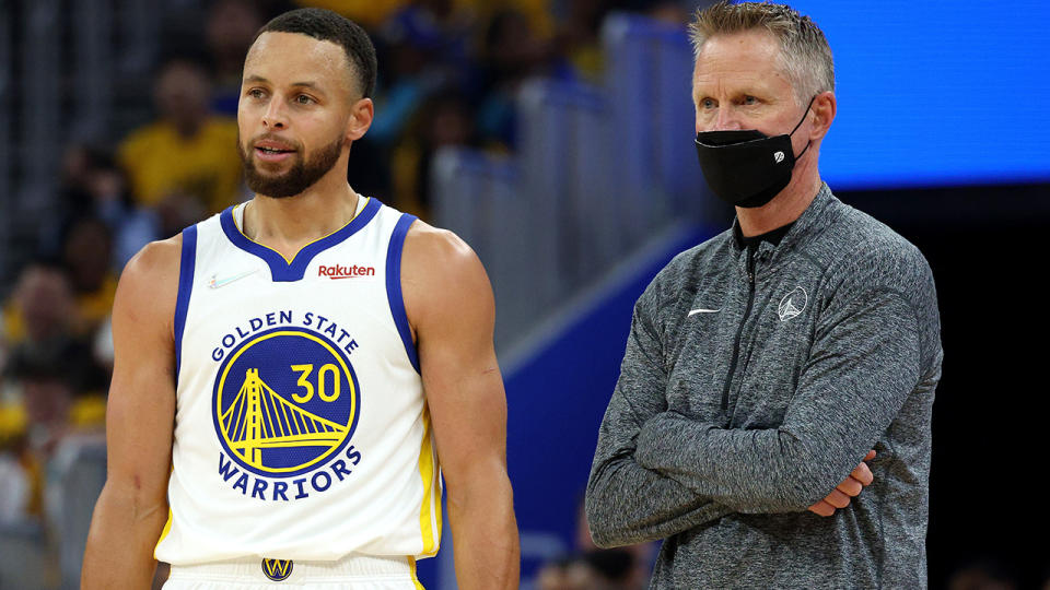Golden State Warriors coach Steve Kerr said it would be difficult to enjoy basketball following a school shooting which has claimed 21 lives. (Photo by Harry How/Getty Images)