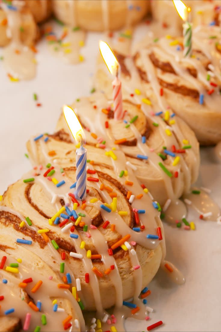 Cinnamon Roll Birthday Breakfast