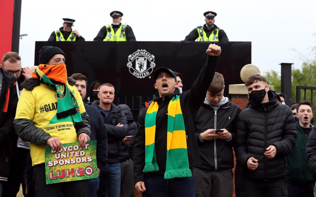 Manchester United protest -  Martin Rickett/PA