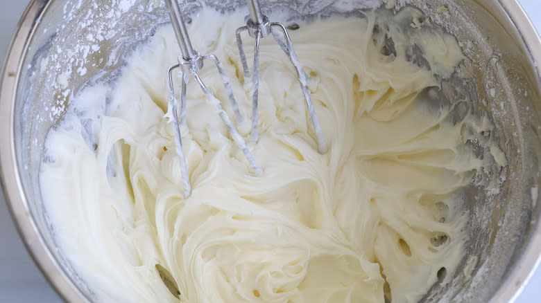 cream cheese filling in a bowl