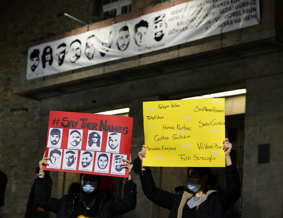 Gedenken an die Opfer von Hanau in Berlin-Neukölln am 18. Februar 2021 (Bild: Abdulhamid Hosbas/Anadolu Agency via Getty Images)