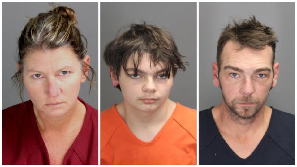 <div class="inline-image__caption"><p>Jennifer, Ethan, and James Crumbley</p></div> <div class="inline-image__credit">Oxford County Sheriff via Reuters</div>