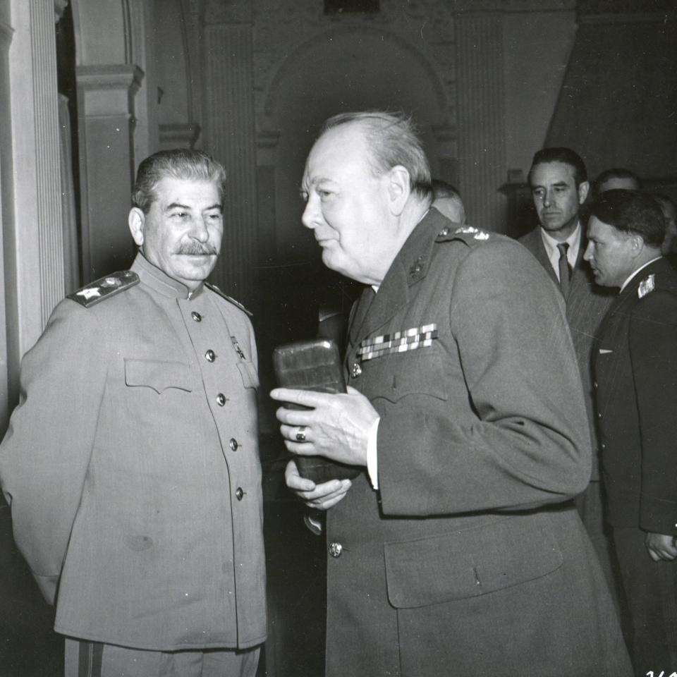 Joseph Stalin and Winston Churchill at the Livadia Palace - Getty Images