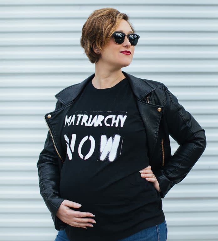 The author pregnant with twins in the fall of 2019. (Photo: Courtesy of fiftytwohundred photo)