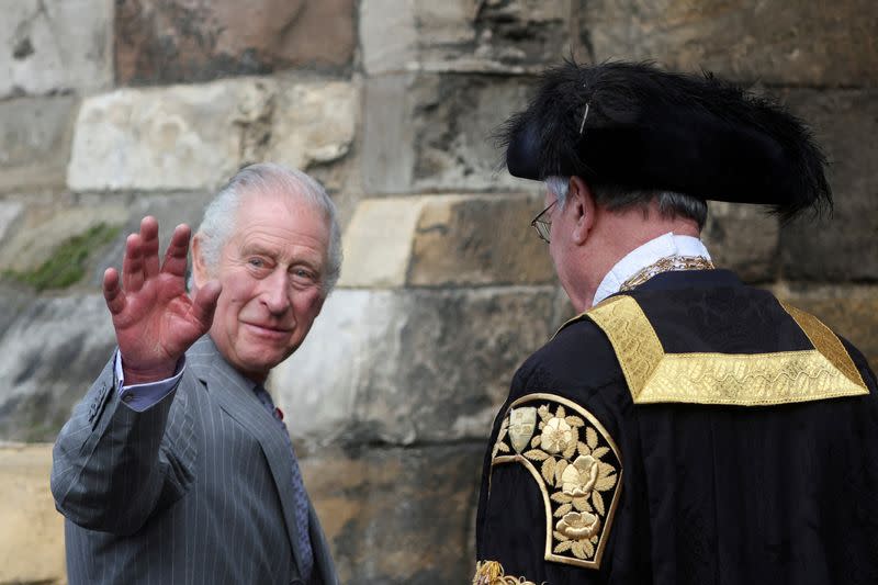 FILE PHOTO: King Charles tours Yorkshire