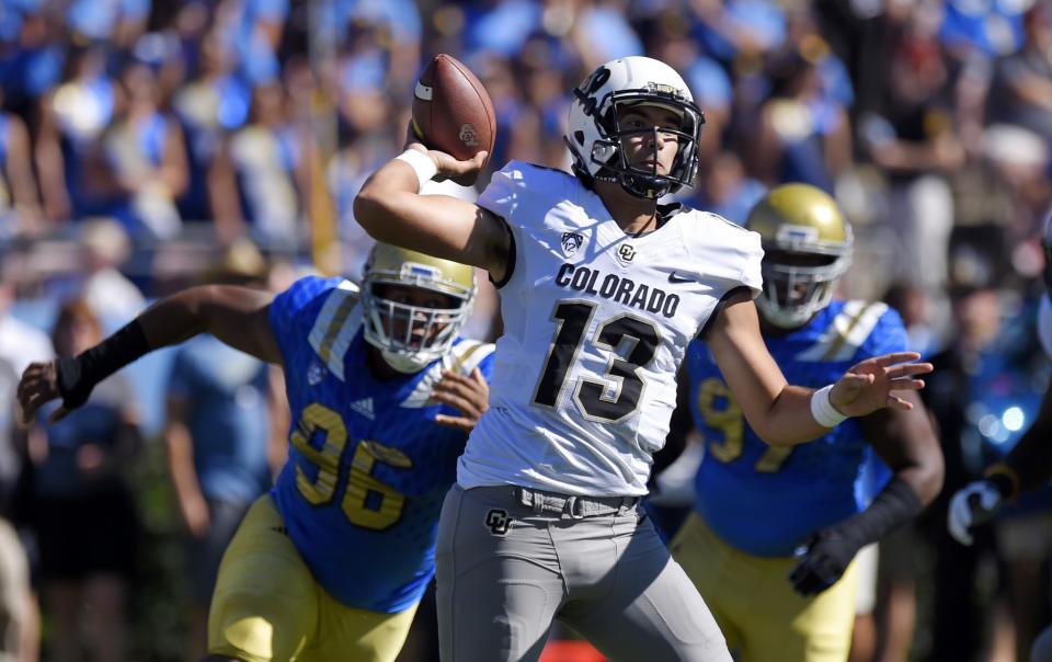 Colorado QB Sefo Liufau. (AP Photo/Mark J. Terrill)