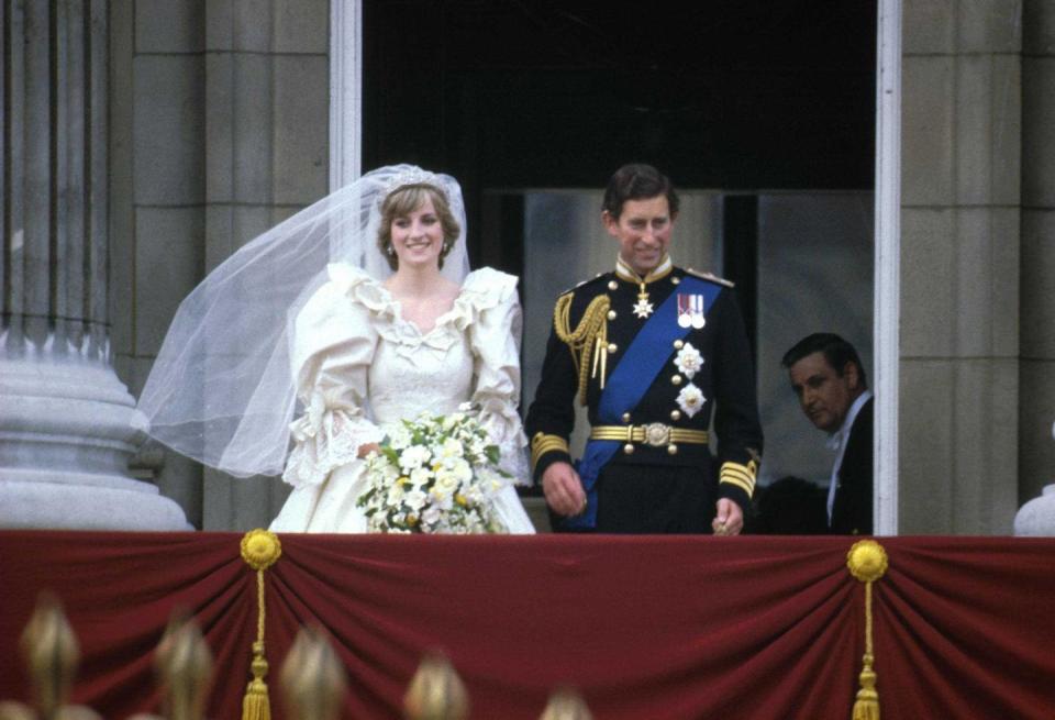 <p>Lady Diana Spencer and Prince Charles <a href="http://people.com/royals/prince-charles-and-princess-diana-wedding-photos/diana-in-procession-after-wedding" rel="nofollow noopener" target="_blank" data-ylk="slk:were married;elm:context_link;itc:0;sec:content-canvas" class="link ">were married</a> on WednesdayJuly 29, 1981 at St. Paul's Cathedral, in London. The traditional Church of England wedding was watched by over 750 million people worldwide. Diana wore a custom wedding gown and the couple opted to exclude "to obey" from the vows, causing a ruckus at the time. </p>