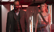 <p>Westworld continues to delight and infuriate in equal measure, juggling spectacularly complicated backstory with philosophical insight with brutal violence. Brilliant performances, including a Golden Globe-winning Thandie Newton hold it all together.<br>Photo: Sky </p>