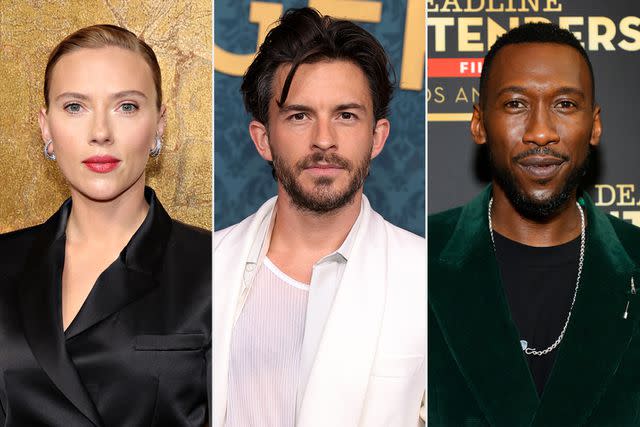 <p>Cindy Ord/Getty; Dimitrios Kambouris/Getty; Amy Sussman/Getty </p> Scarlett Johansson, Jonathan Bailey, Mahershala Ali