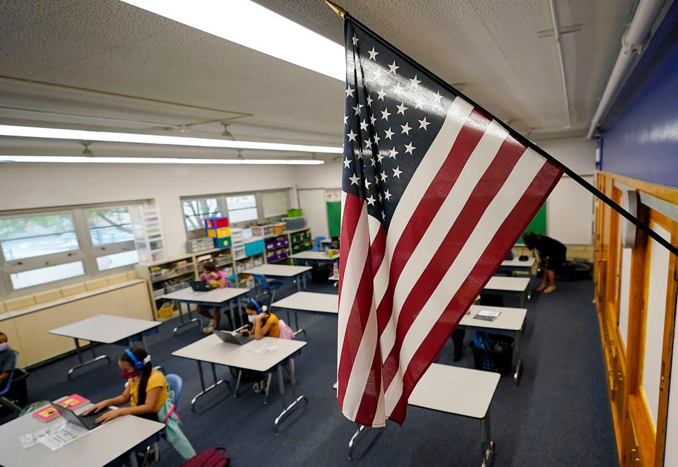 students seated in classroom