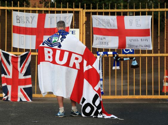 Bury fans have discussed how to restart the club from scratch and remain at Gigg Lane (Getty)
