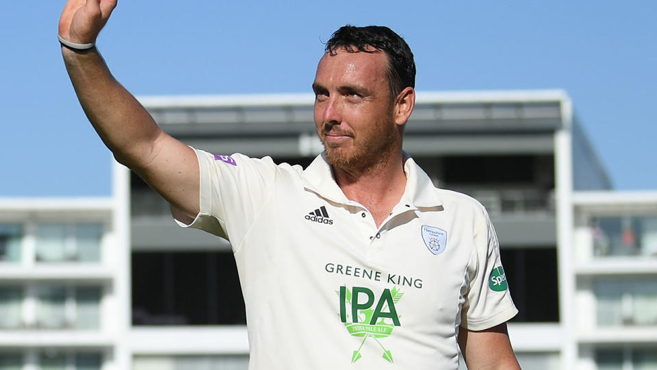 Kyle Abbott, pictured here celebrating his 17-wicket haul.