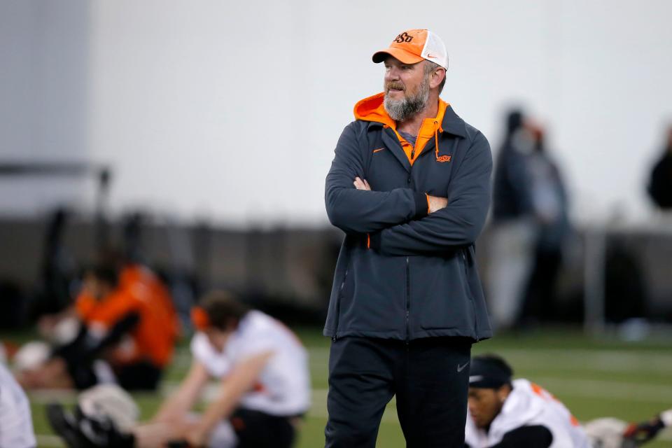 Oklahoma State assistant coach Joe Bob Clements took over the linebacker position last spring.