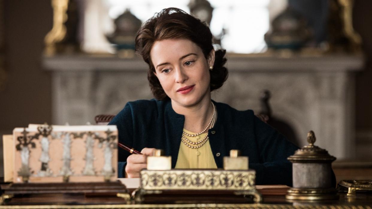  A press image of Claire Foy as Queen Elizabeth in The Crown. 
