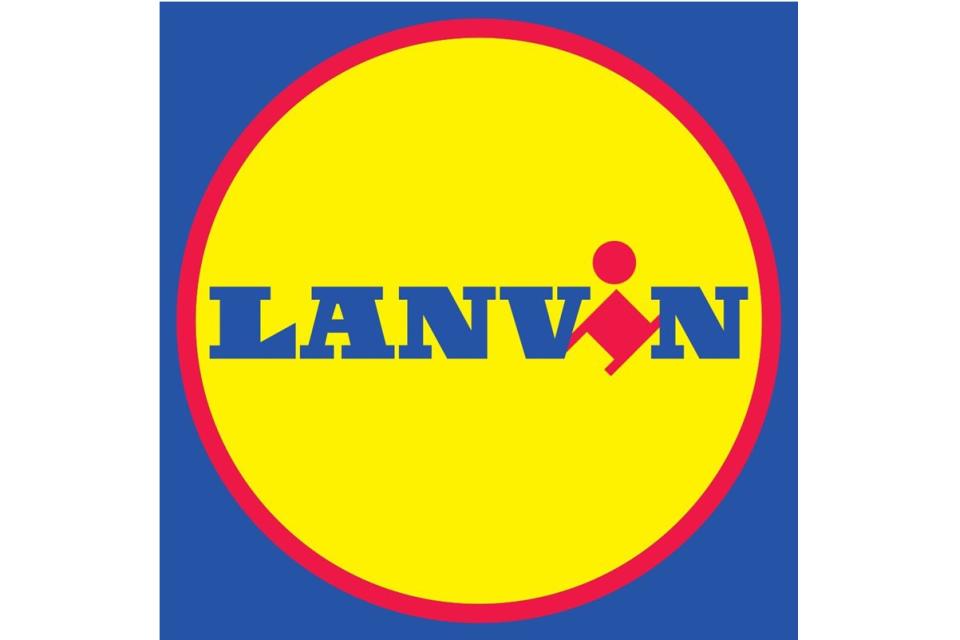 <p>Lidl es la cadena de supermercados económicos Alemana y está mezclada con la lujosa firma francesa Lanvin. </p>