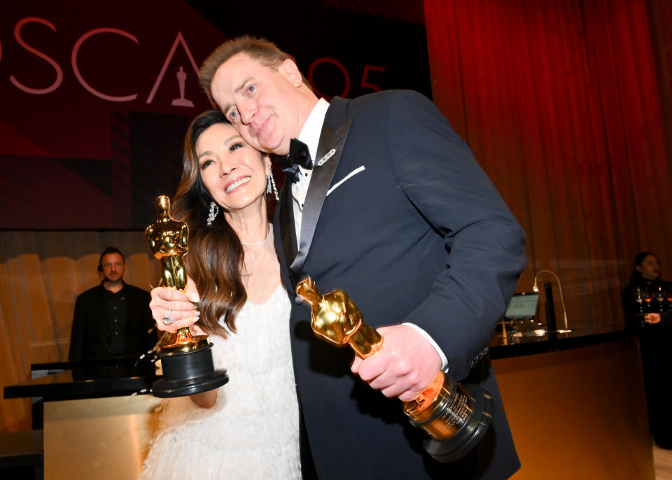 Michelle Yeoh and Brendan Fraser