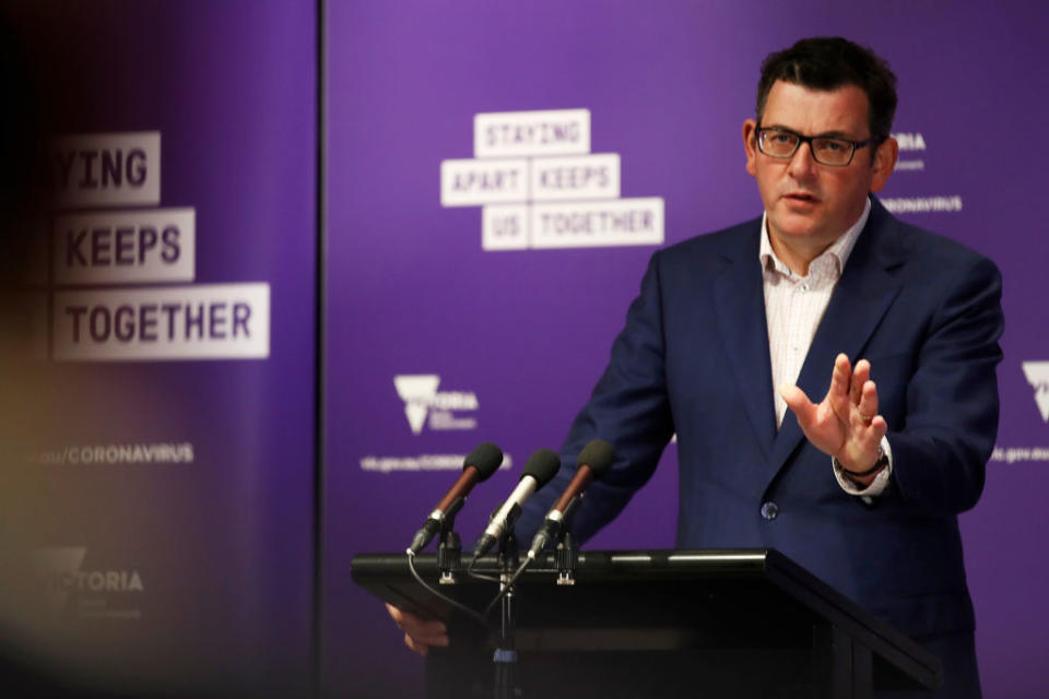 Premier Andrews offered a full-fledged defence of the decision on Monday. Source: Getty