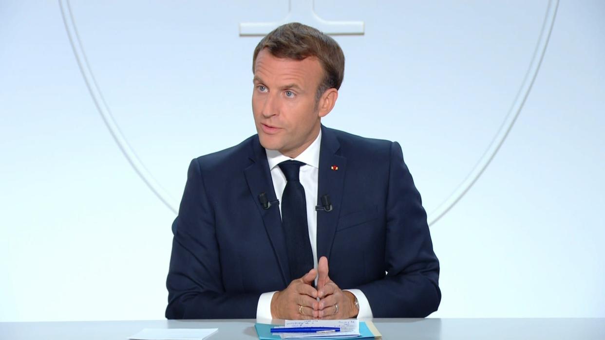 Emmanuel Macron annonce un couvre-feu dans plusieurs métropoles françaises, le 14 octobre 2020 - BFMTV