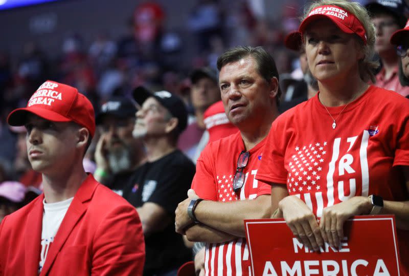 U.S. President Donald Trump holds his first re-election campaign rally in several months in Tulsa, Oklahoma