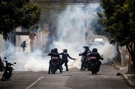 Protests against Ecuador's President Lenin Moreno's austerity measures in Quito