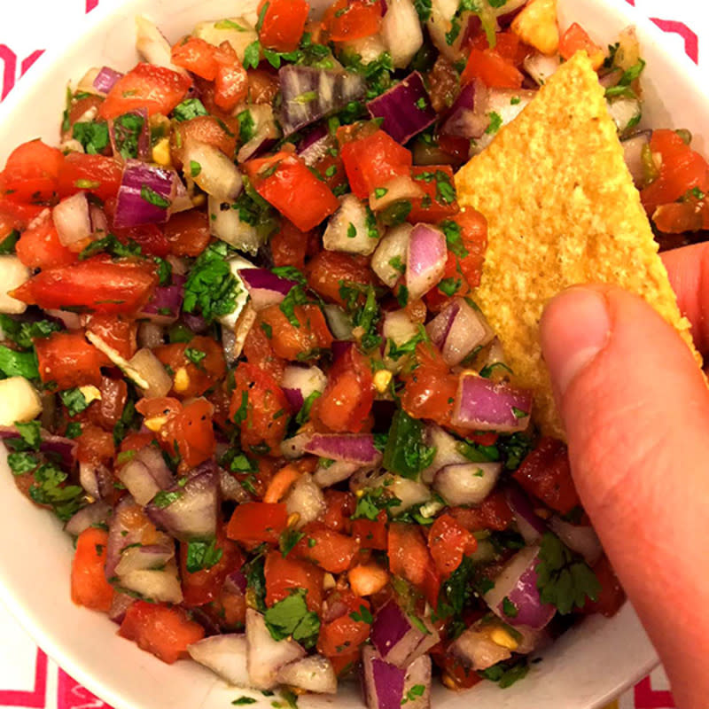 <p>Melanie Cooks</p><p>This homemade Mexican fresh salsa is like an explosion of flavor! </p><p><strong>Get the recipe: <a href="http://www.melaniecooks.com/pico-de-gallo/13349/" rel="nofollow noopener" target="_blank" data-ylk="slk:Pico De Gallo Mexican Fresh Salsa Recipe;elm:context_link;itc:0;sec:content-canvas" class="link ">Pico De Gallo Mexican Fresh Salsa Recipe</a></strong></p><p><strong>Related:<a href="https://parade.com/1202131/kristamarshall/best-salsa-recipes/" rel="nofollow noopener" target="_blank" data-ylk="slk:35 Best Salsa Recipes;elm:context_link;itc:0;sec:content-canvas" class="link "> 35 Best Salsa Recipes</a></strong></p>