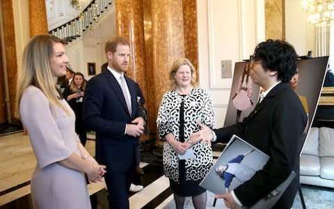 The Duke of Sussex and Canadian High Commissioner to the United Kingdom Janice Charette (second right) attend a Commonwealth Day Youth Event - Credit: Getty