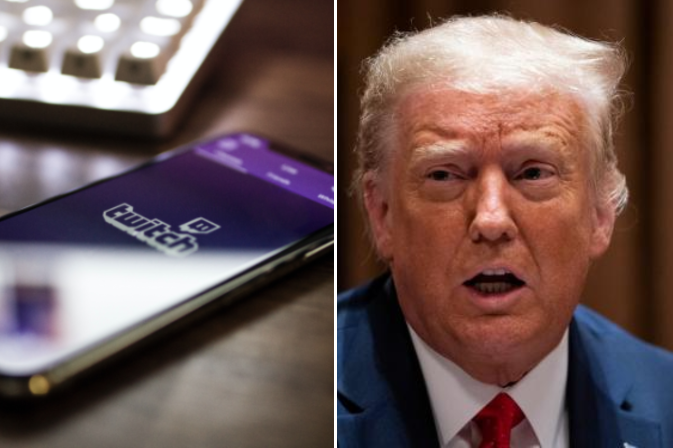 Donald Trump's official Twitch channel has been unbanned after a two-week suspension: Unsplash/Caspar Camille Rubin, AP Photo/Evan Vucci