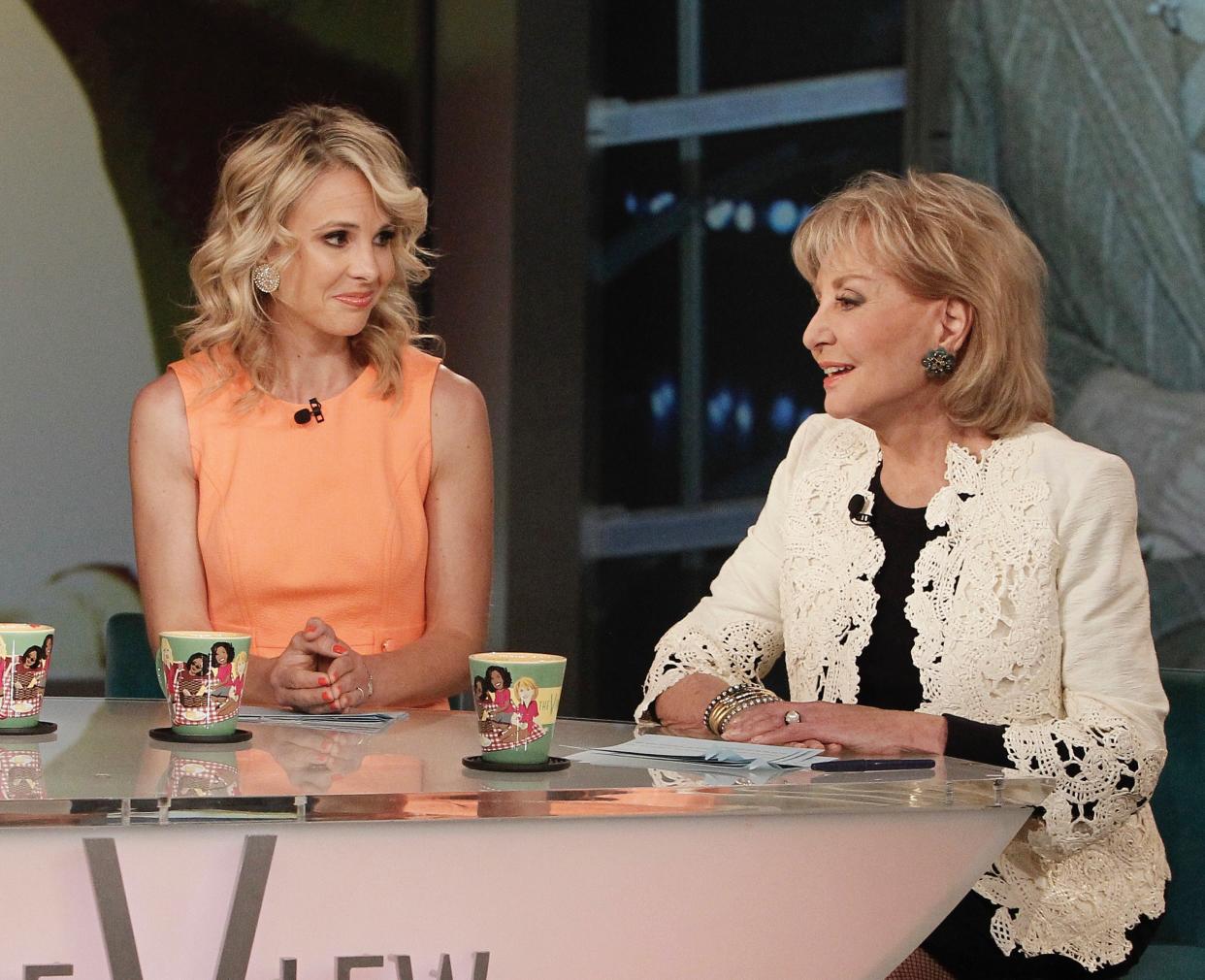 Elisabeth Hasselbeck and Barbara Walters on <em>The View.</em> (Photo: Lou Rocco/ABC via Getty Images)