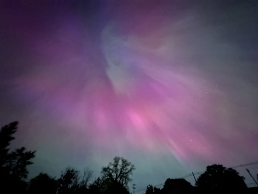 The northern lights in Zeeland on May 10, 2024. (Courtesy Caleb Spierenburg)