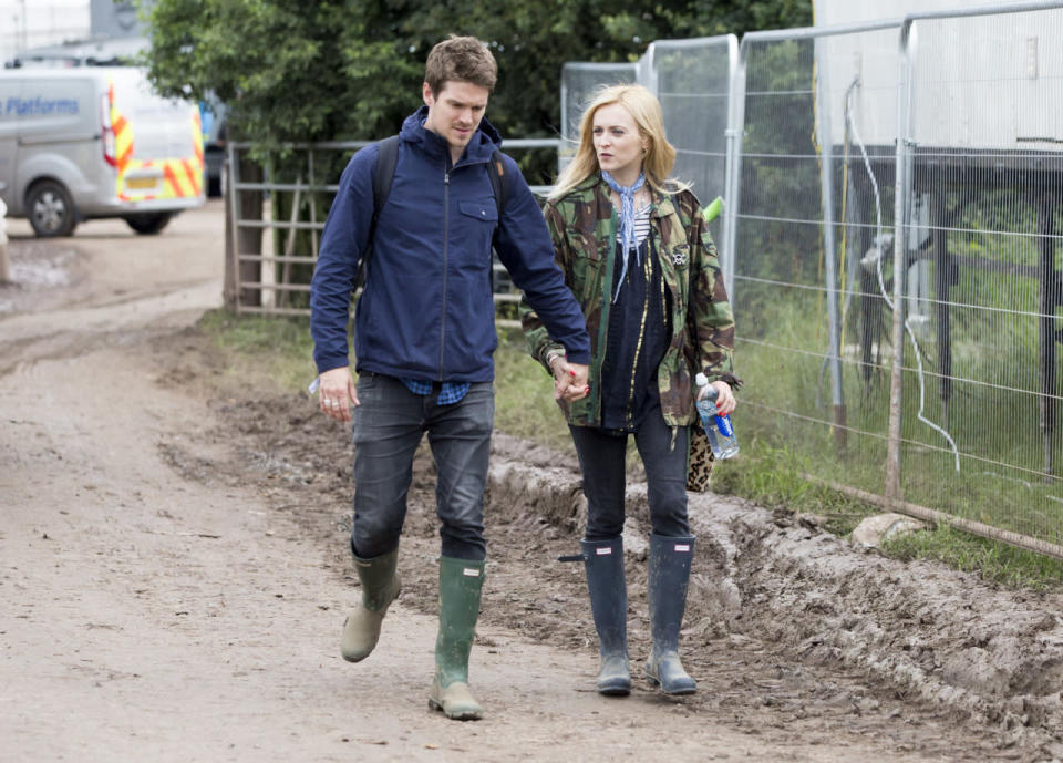 Fearne Cotton and her husband Jesse Wood rocked their knee-high hunters and stone washed jeans. 