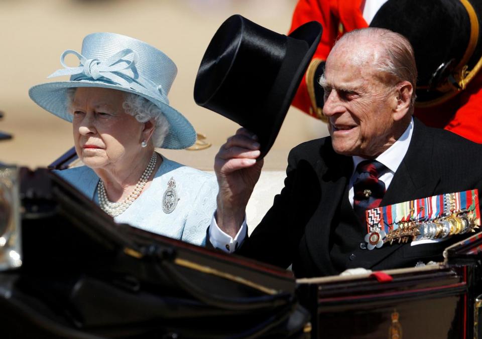 Queen Elizabeth and Prince Philip attending the Trooping the Colour in London earlier this month (REUTERS)