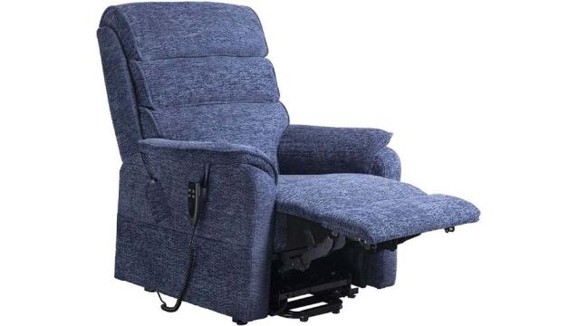 Modern Living Room Recliner Made of Thick Cushion Fabric with Massage Function Latitude Run Fabric: Gray Linen Blend