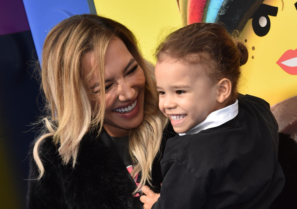 Naya Rivera and son Josey Hollis Dorsey. (Photo by CHRIS DELMAS/AFP via Getty Images)